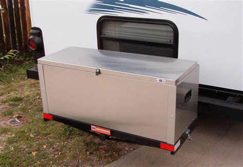 metal carrier for boxes|aluminum hitch cargo box.